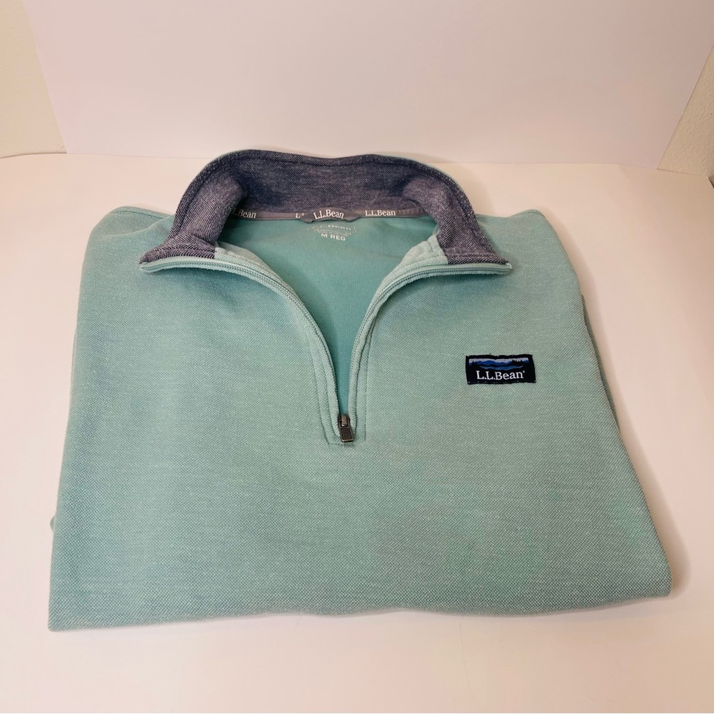 L.L. Bean Men's Comfort Stretch Piqué Quarter Zip Pullover, Long-Sleeve - Picture 5 of 6